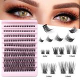 False Eyelash Set with Single Cluster, Natural Eyelashes