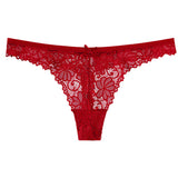 Sexy Ladies' Seamless Lace Panties, G-string Thongs, Solid Color Transparent Underwear Lingerie, Women's Tangas