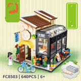 Coffee Shop Assembly Model Toy, Building Blocks