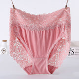 Plus Size Women's Lace Panties – High Waist Floral Lace Briefs (Pack of 2)