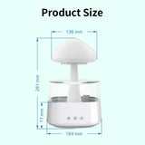 USB Humidifier Water Drip Mushroom Rain Cloud Diffuser Water Drop Sound Aroma Lamp for Home