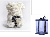 Valentine's Day Gift Rose Bear, Eternal Flower Rose Teddy Bear, PE Foam Toy for New Year's Eve