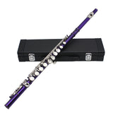 16 Holes Flute C Key White Copper Tube Body Leather Box, Suitable for Beginners Grading Performance