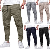 Drawstring Leisure Japanese Overalls, Men's Multi-pocket Trousers