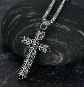 Vintage Nordic Rune Necklaces for Men, Stainless Steel Norse Runes Viking Pagan Elder Futhark Pendant, Amulet Fashion Jewelry