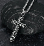 Vintage Nordic Rune Necklaces for Men, Stainless Steel Norse Runes Viking Pagan Elder Futhark Pendant, Amulet Fashion Jewelry