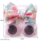 Kids Sunglasses Hair Band Set, Fashion Boys and Girls Cute UV Protection Eye Protection Gear, Headband Cover
