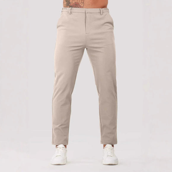 Solid Color Casual Men's Pants, Business All-match Trousers