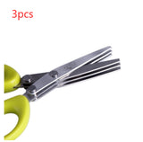 Stainless Steel Multi-layer Herb & Green Onion Scissors for Seaweed, Spices & Kitchen Prep