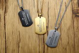 Men's Stainless Steel English Philippians Bible Verses Pendant