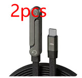 240W Fast Charging Data Cable with Foldable Stand
