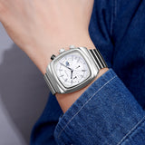 Men's Square Watch, Multifunctional Six-hand Quartz Timepiece