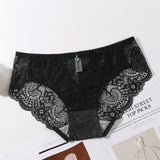Transparent European and American Women's Fashion, Embroidered Panties (Pack of 2)