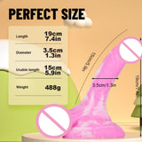 Mixed Color, Liquid Silicone Replica Dildo Device, Back Court Butt Plug