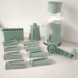 Hand-cranked Drum Shredder & Slicer, Multi-functional Manual Vegetable Cutter for Home Kitchen