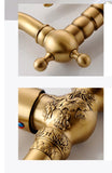 All Copper Antique European Faucet – Rotary Carved Bathroom or Kichen Basin Tap