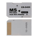 Dual TF to MS Pro Duo Adapter – CR5400 Memory Card Sleeve (Supports Two MicroSD Cards)