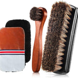 Horse Hair, Shiny Shoes, Suede Cleaning Brush