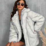 Autumn and Winter, Women's Toka Fur Collar Coat