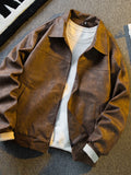 Vintage Short Leather Jacket for Men
