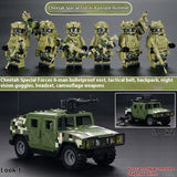Military Building Blocks Doll, Assembled Desert Army