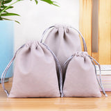 Flannel Jewelry Empty Packaging Bag with Drawstring Closure Pouch (Pack of 2)