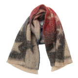 Women’s Gradient Star Scarf – Jacquard Knit Autumn Winter Circle Neck Wrap