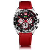 Rubber Strap Quartz Fashion Clock, Six-pin Timing Sports Watch