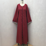 Middle East Dubai Turkish Jalabiya Zipper Jabla Cardigan Robe