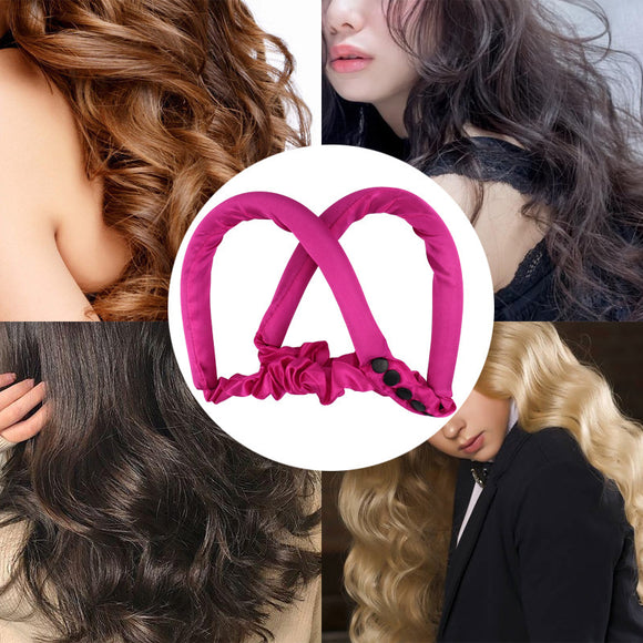 Lazy Sleep Big Wave Hair Curler, Sponge Button Type Heat-free Rubber Hair Band