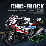 Motorcycle Model Toy, Assembled Building Blocks