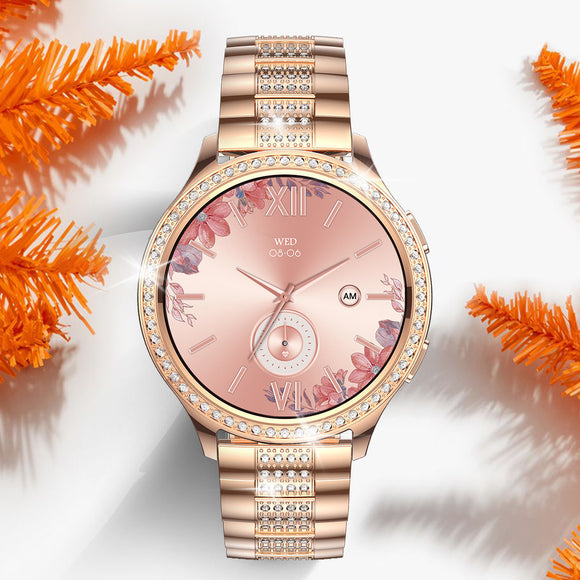 AK53 Bluetooth Calling, Heart Rate, Blood Pressure, Blood Oxygen Monitor, Weather Multi-speciality Women's Smart Watch