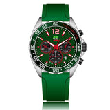 Rubber Strap Quartz Fashion Clock, Six-pin Timing Sports Watch