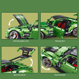 Lie-down Sports Car Assembled Model, Building Blocks Toys