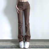 Retro Distressed Hot Girls' Washed Belt Slimming Jeans