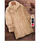 Fleece-lined Outdoor Coat, Double-sided Winter Jacket