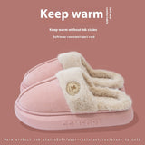 New Plush Slippers for Women/Men, Winter Warm Home Slippers, Indoor Thick-soled Fleece Slip-ons