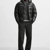 Autumn and Winter Down Black Warm Simple and Comfortable Hooded Short Coat