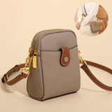 Lychee Pattern Mobile Phone Bag Small Premium Quality Leather Crossbody Wallet Bags for Women