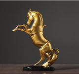 Bronze Horse Head Sculpture – Resin War Decor for Home & Office