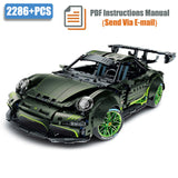 Gradient Sports Car Model, Building Block Toy