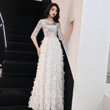 White Suspenders Birthday Party, Evening Dress for Ladies