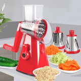 Hand-cranked Drum Vegetable Cutter & Slicer – Multi-function Kitchen Tool