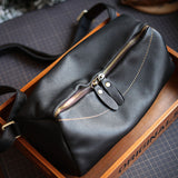Genuine Leather Motorcycle Crossbody Fanny Pack