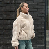 Autumn and Winter Warm Zipper Fur Jacket