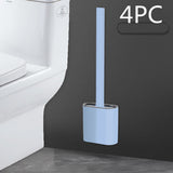 Creative Wall-mounted Soft Brush with Cover for Toilet Washing