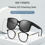 Summer Driving Sun Protection Polarized, Light One Mirror Dual Use Anti Glare Trendy Sunglasses