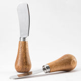 Vertical Stainless Steel Butter & Cheese Spreader with Wooden Handle