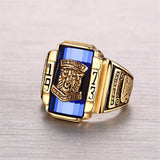 And The Wind 1973 Tiger Walton Navy – Men's Personality Retro Ring