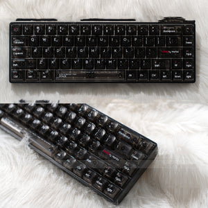 Fully Transparent Glacier Keycaps with Engraved Ice Translucency, Keyboard Accessories